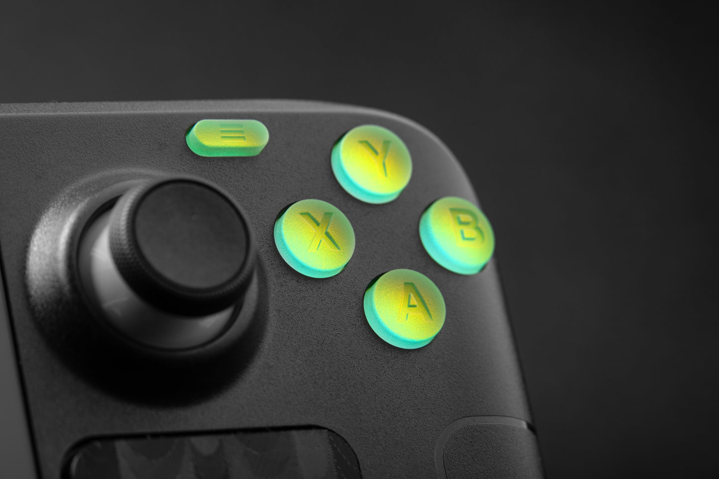 laser holo Abxy close up
