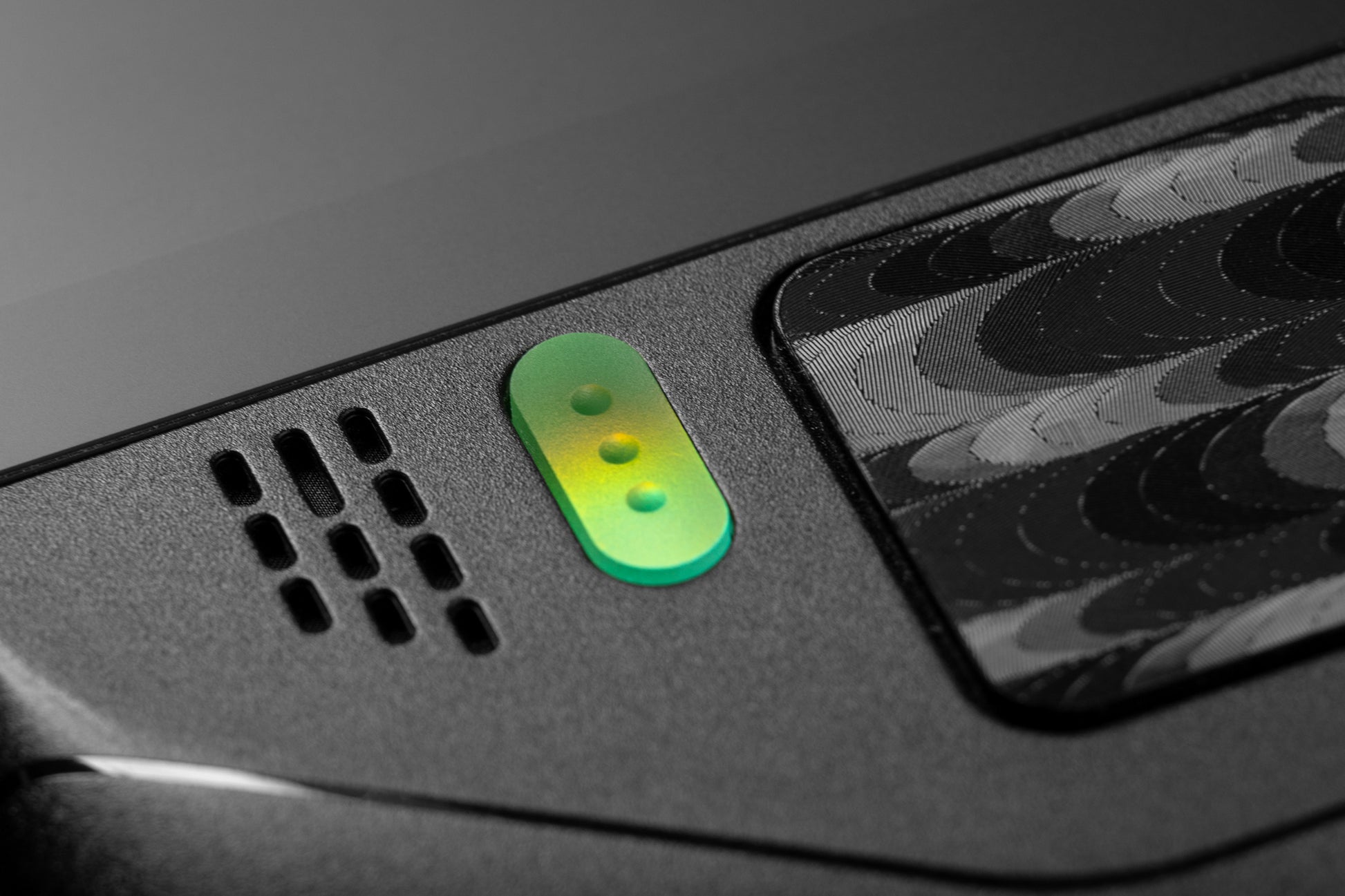 steam deck 3 dots button laser holo (green yellow blue)