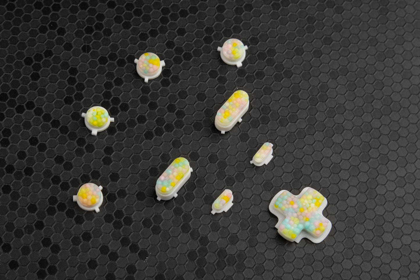 Steam deck button set with pastel easter themed sprinkles inside