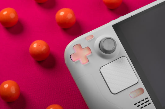 Pink steam deck dpad color shift to champagne. Gumballs in scene
