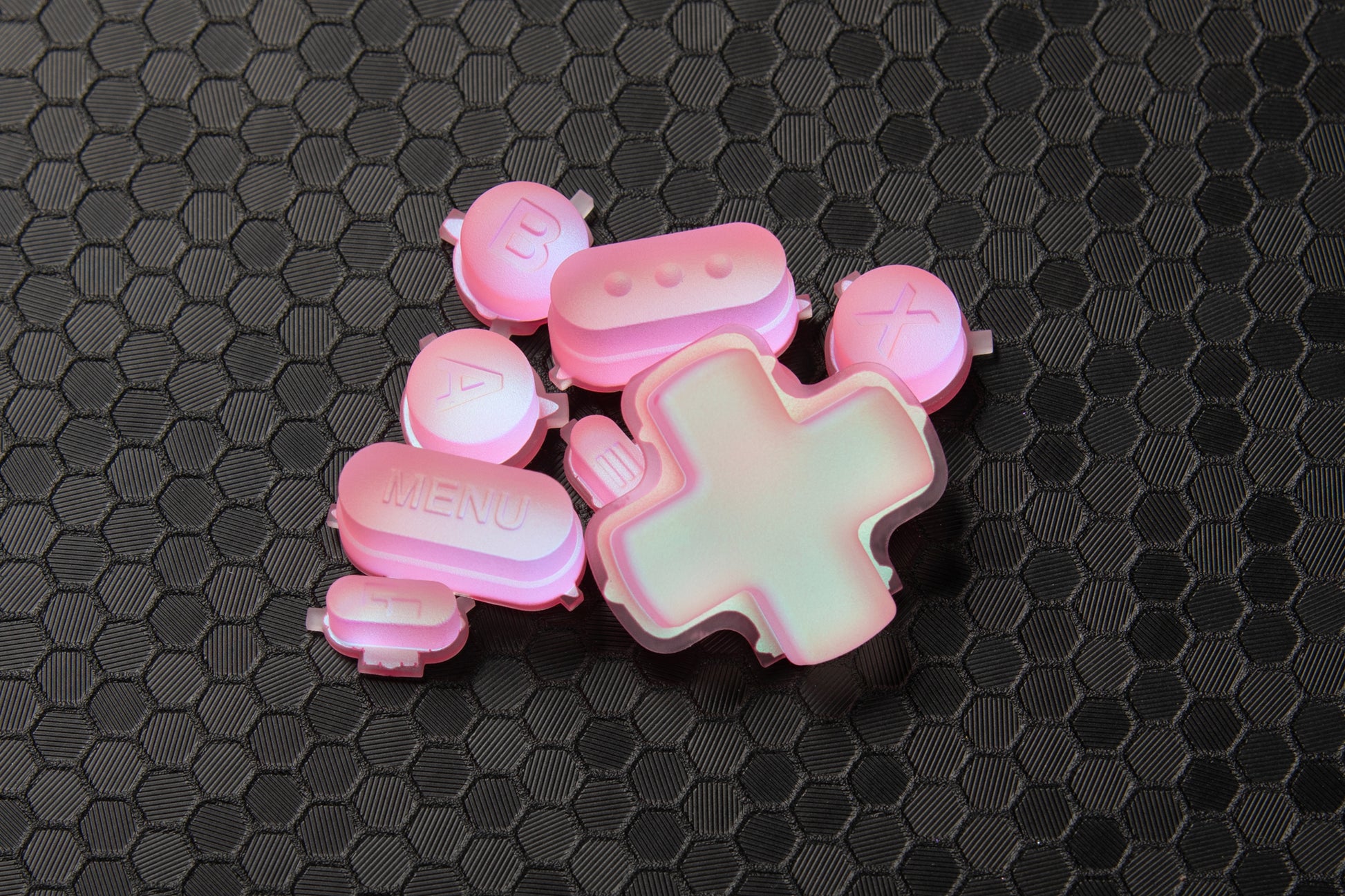 holographic pink champagne steam deck button set