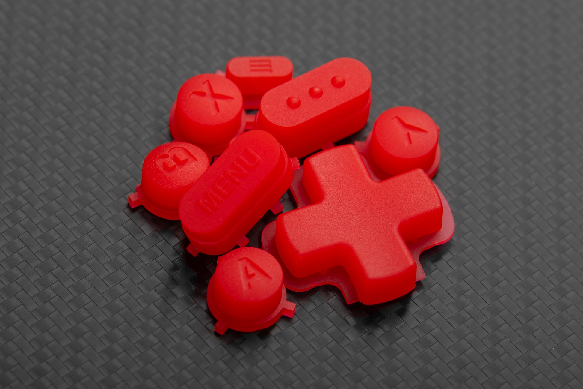 opaque red steam deck button set