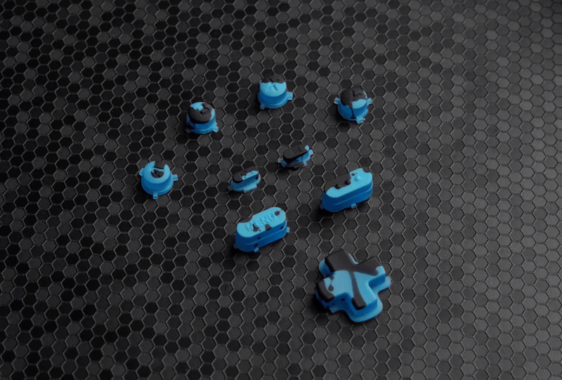 Blue Alien Splat - GLOW Steam Deck Button Set