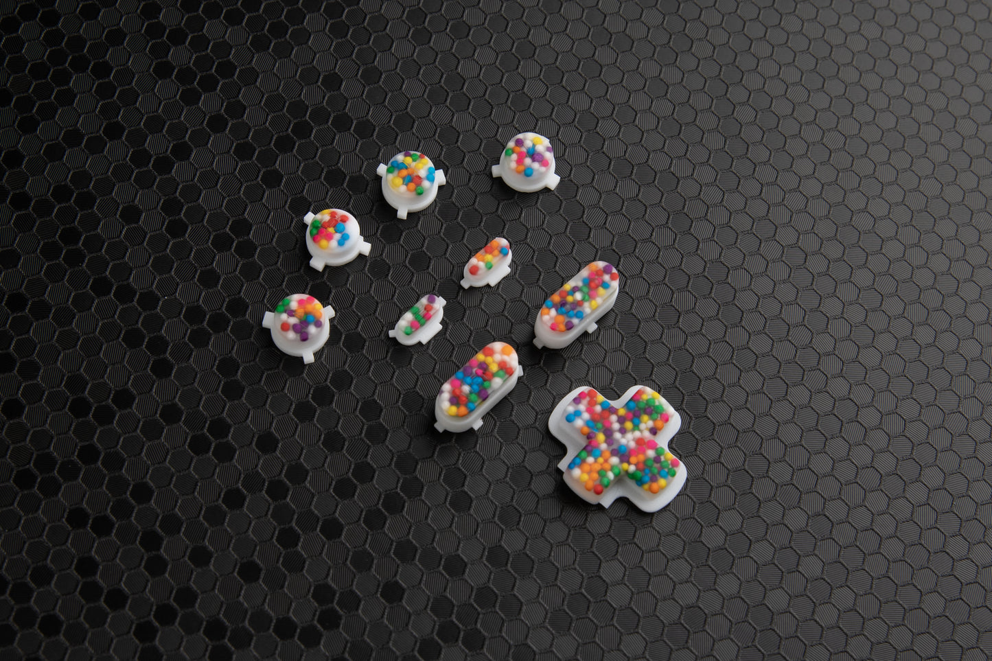 Steam deck button set with sprinkles inside