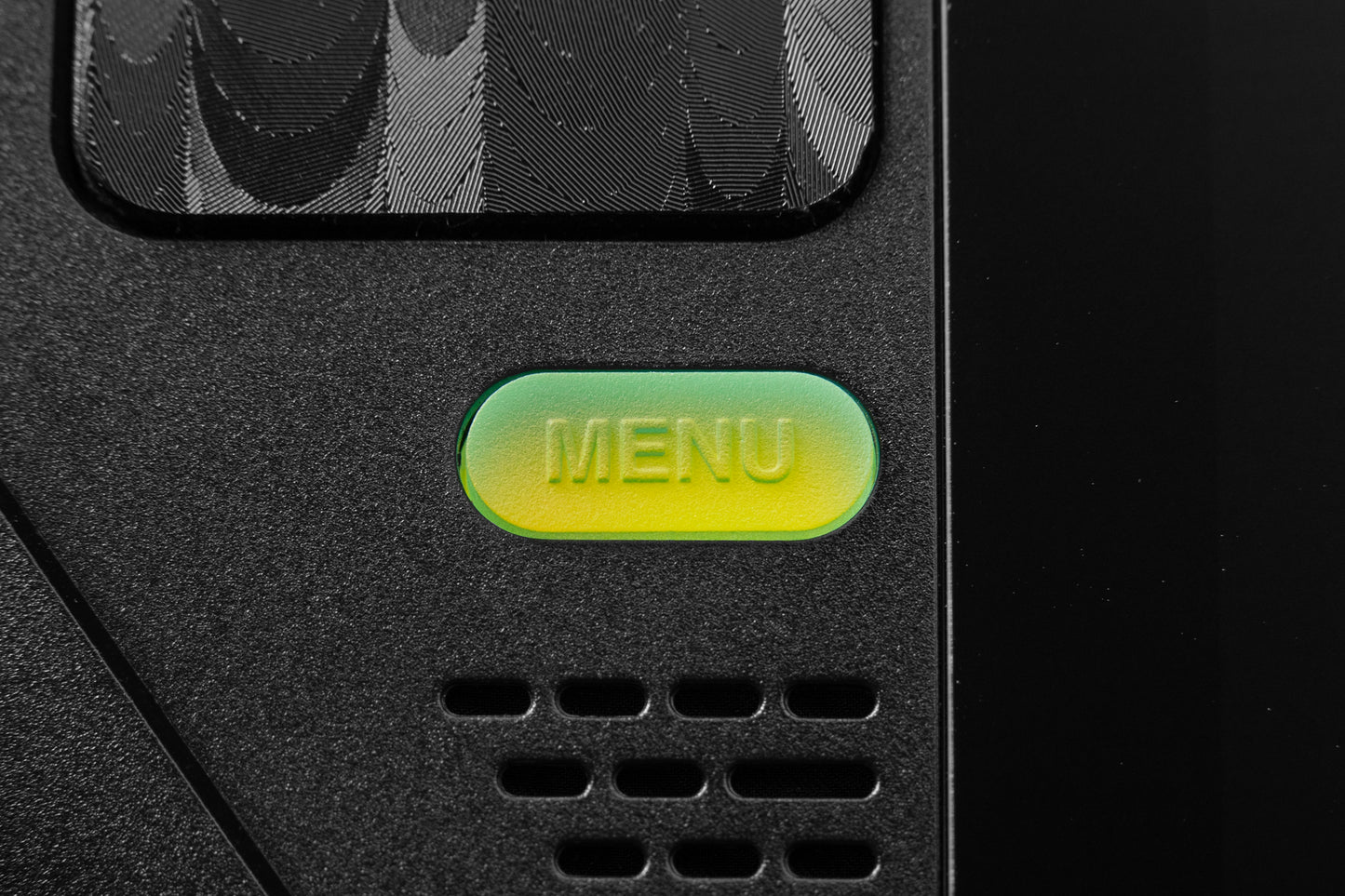 Menu button laser holo (green yellow blue)