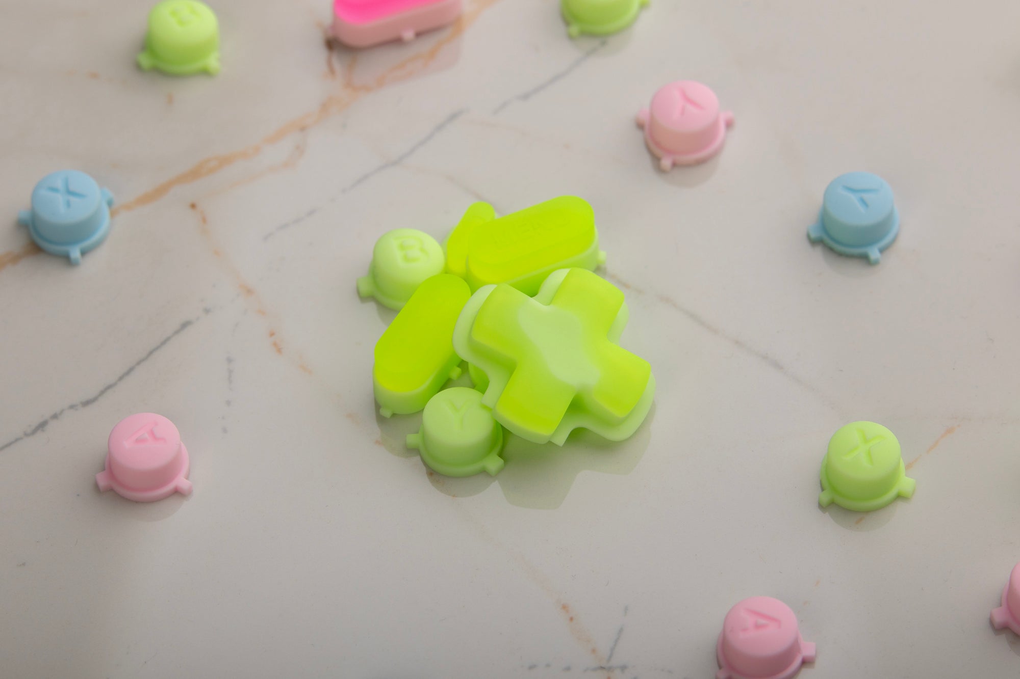 Green/Yellow Sorbet Steam Deck Button Set – Deck Buttons