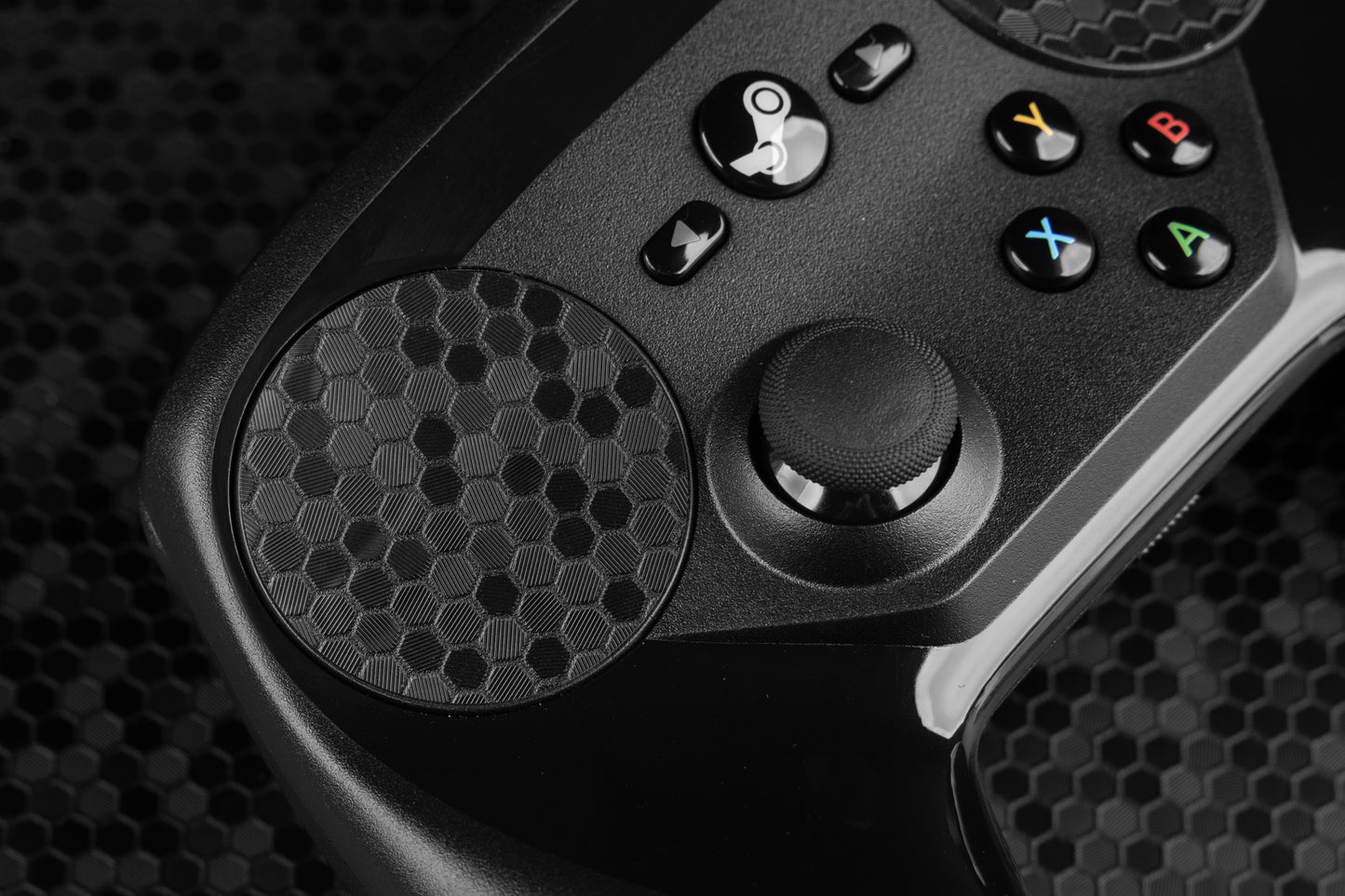 close up of steam controller