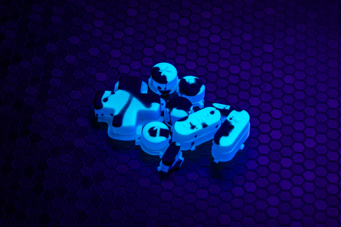 Blue Alien Splat - GLOW Steam Deck Button Set
