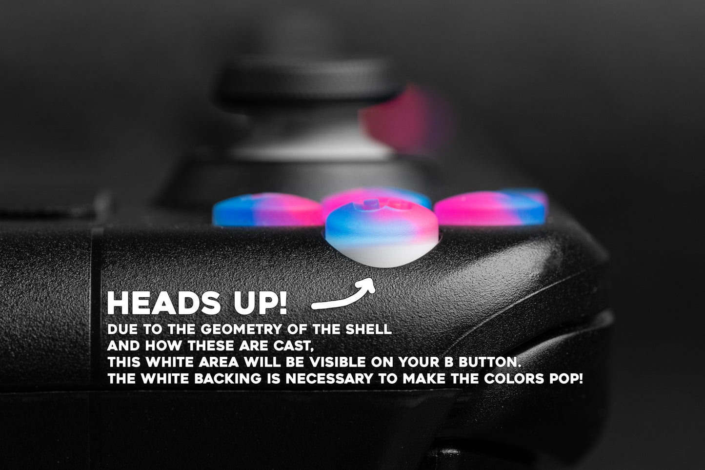 Afterglow - Neon Blue / Pink Steam Deck Button Set