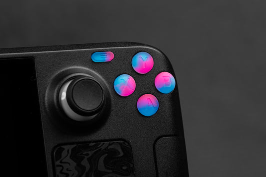 Afterglow - Neon Blue / Pink Steam Deck Button Set