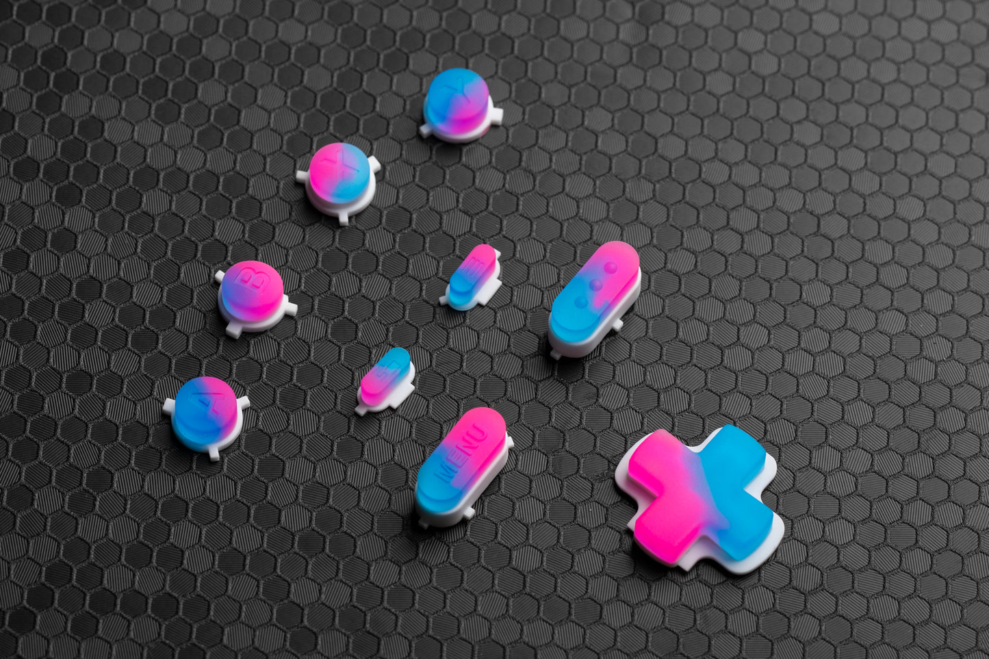 Afterglow - Neon Blue / Pink Steam Deck Button Set