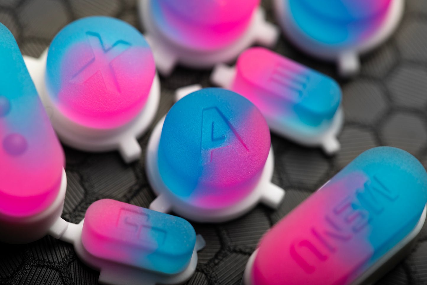 Afterglow - Neon Blue / Pink Steam Deck Button Set