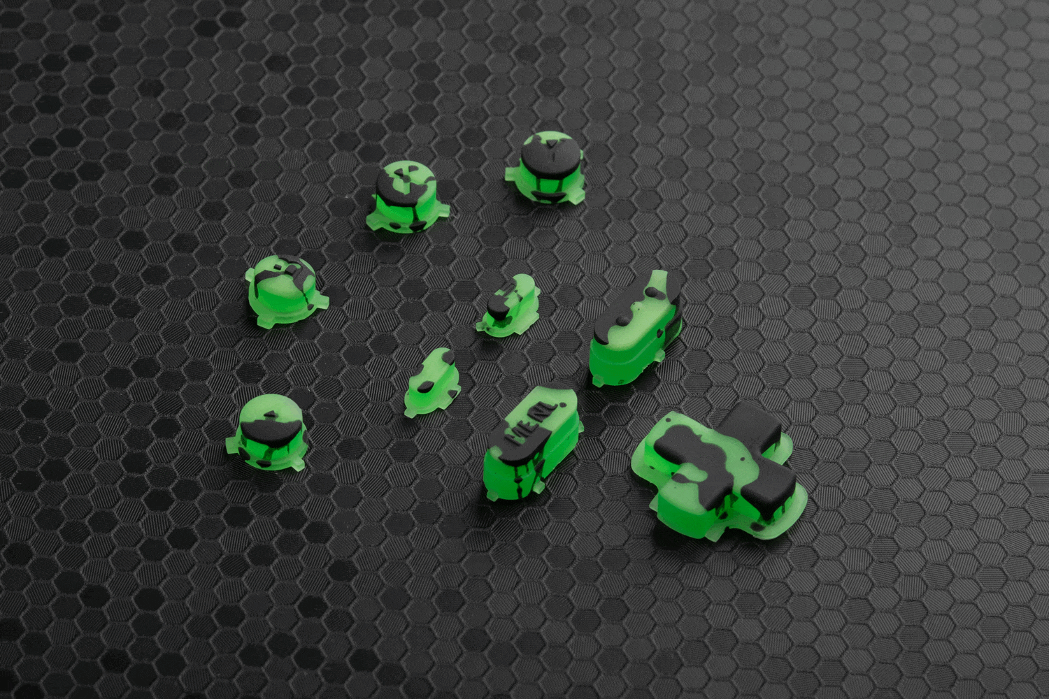 Alien Buttons Alien Splat - GLOW Steam Deck Button Set – Deck Buttons